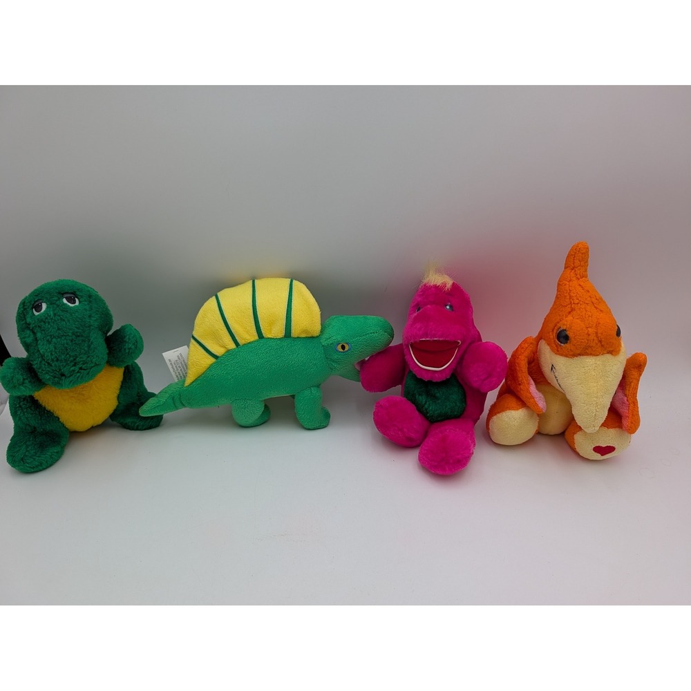 Kellytoy Walmart Dinosaur Plush Lot Purple Green Orange Stuffed Animal Toy